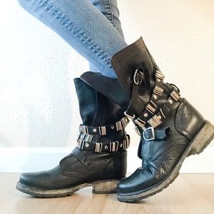 Steve Madden buckle booties